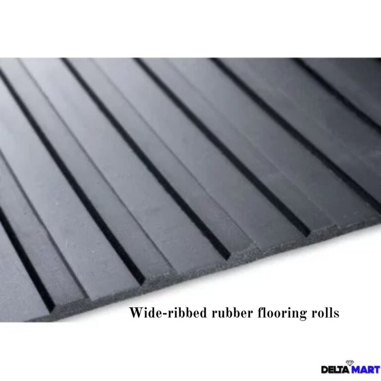 wide ribbed rubber flooring