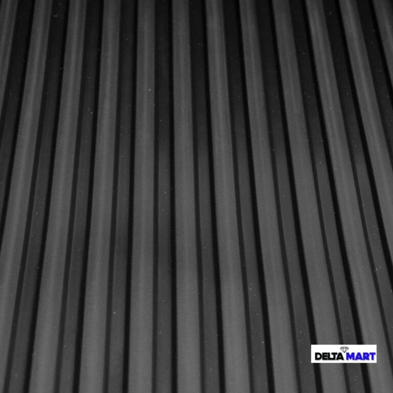 wide ribbed rubber flooring