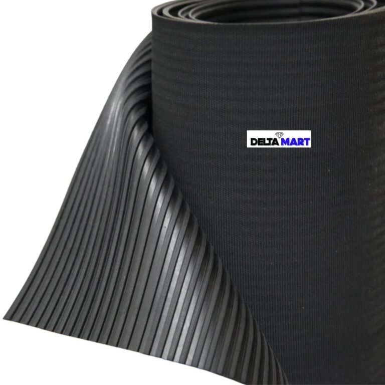 wide ribbed rubber flooring