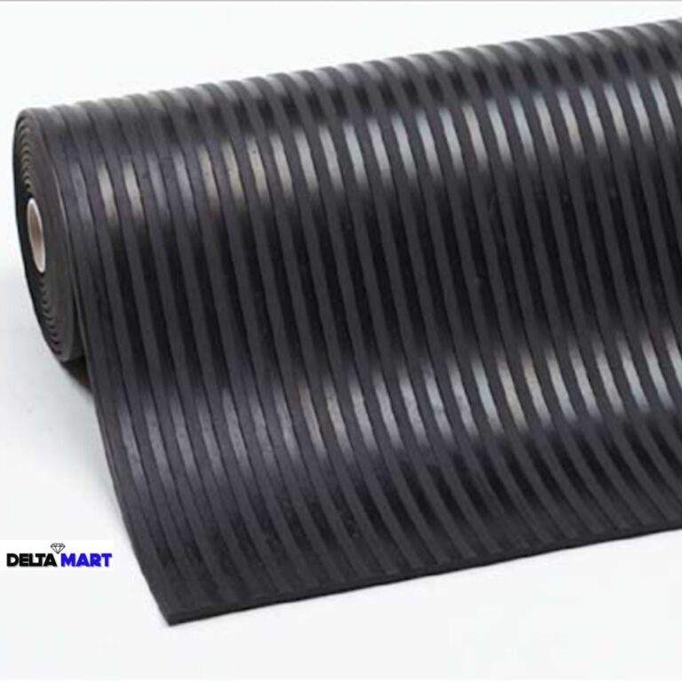 wide ribbed rubber flooring