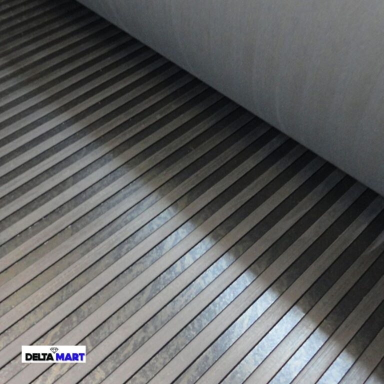 wide ribbed rubber flooring