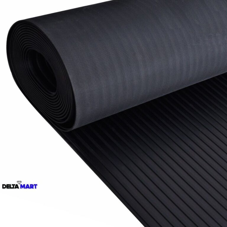 wide ribbed rubber flooring